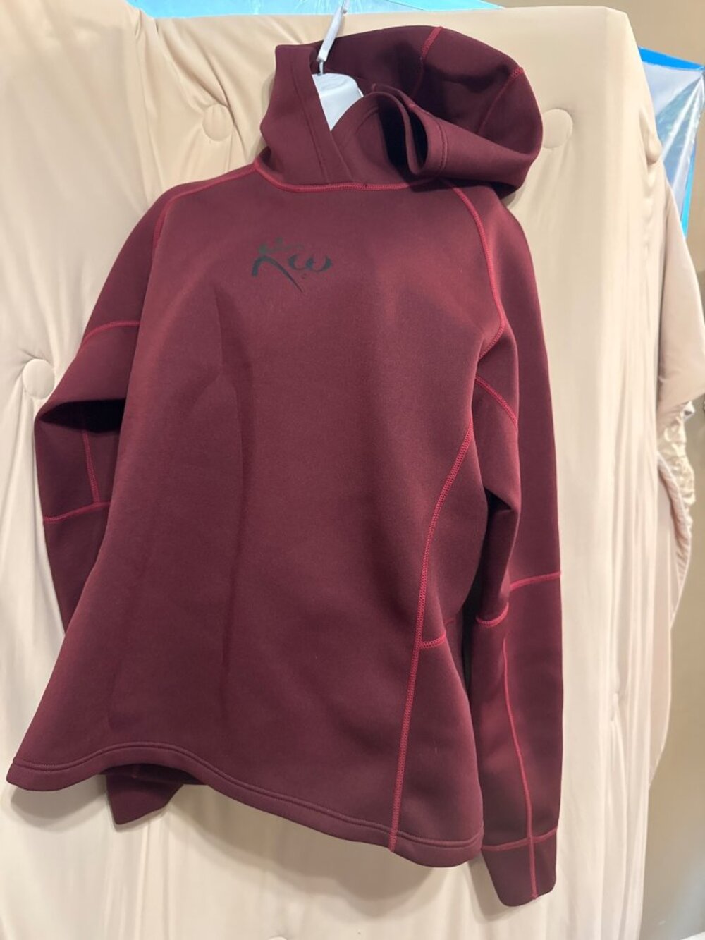 Kutting Weight Sauna Hoodie Sz L Maroon Weight Loss Heat Training